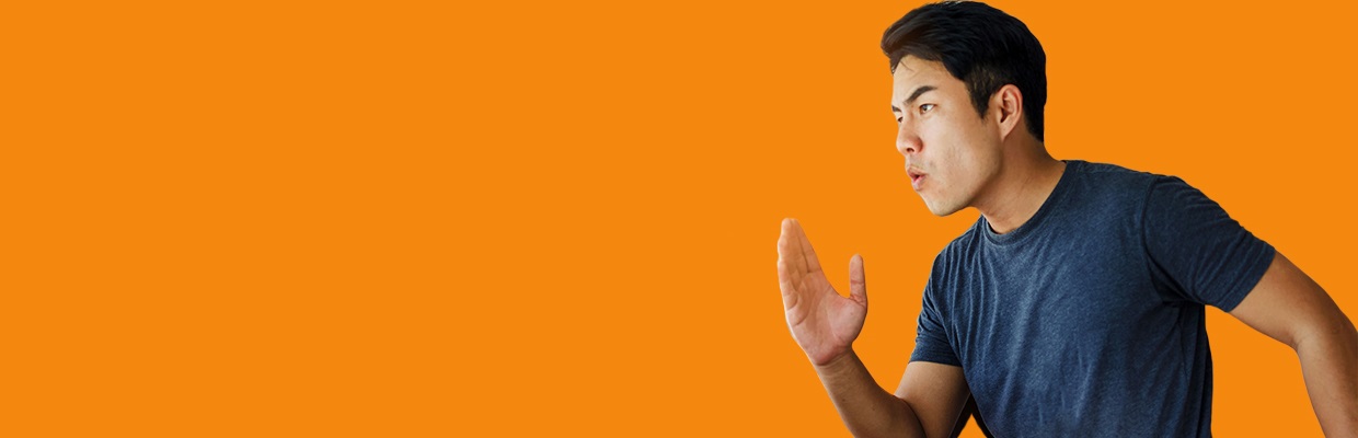 一位男士在跑歩；圖片用於滙豐運籌理財優惠頁。